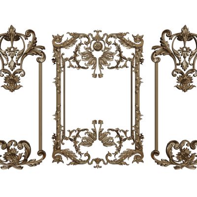 法式线条 雕花线条 构件线条 石膏线