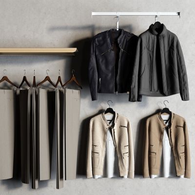 现代衣架 裤子 外套