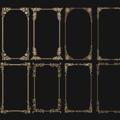 法式线条 雕花线条 构件线条 石膏线