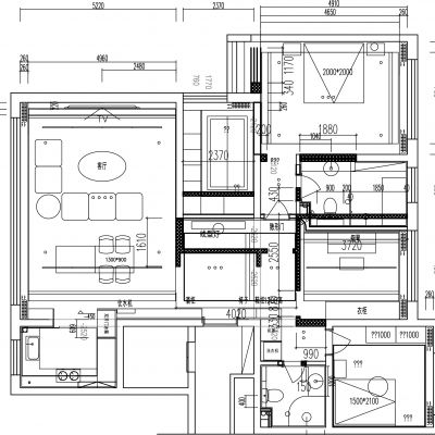 平面布局设计CAD施工图
