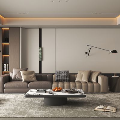 现代沙发茶几组合