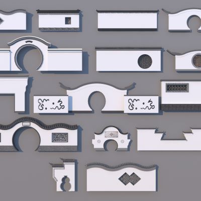 新中式徽派景观墙