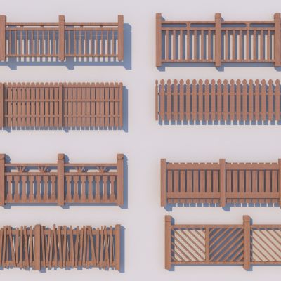 新中式护栏围栏 实木栏杆