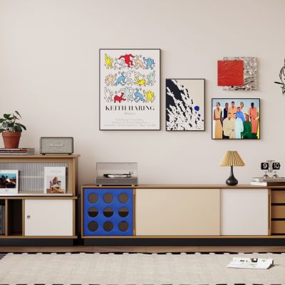 现代中古电视柜 成品电视柜 中古风电视柜 中古风边柜