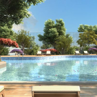 现代酒店游泳池