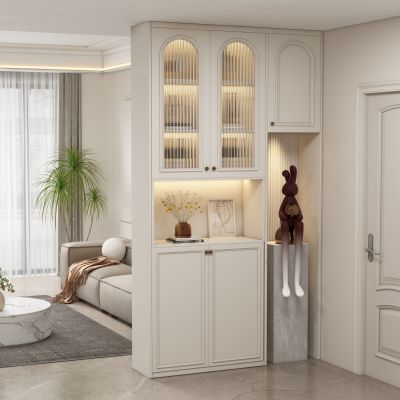 现代奶油风玄关柜 鞋柜