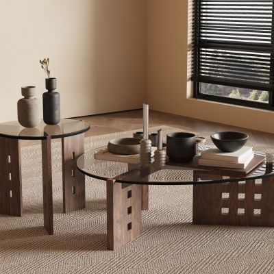 现代中古风茶几