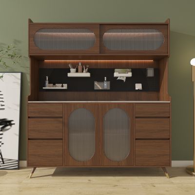 轻奢原木色边柜