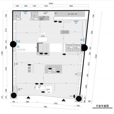 125平方男女集合服装店设计施工图