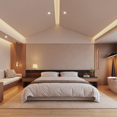 现代酒店客房标间3D模型