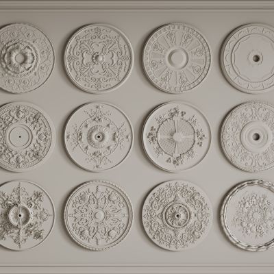 灯盘 圆形灯盘 灯盘组合3D模型