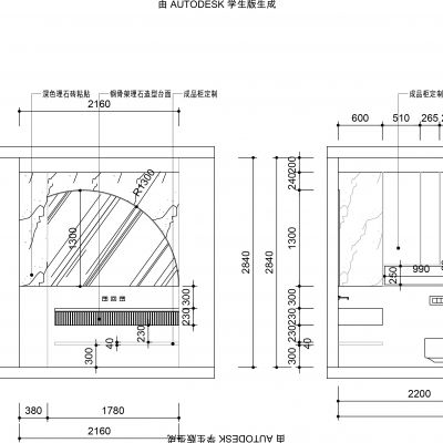 家装别墅平面方案与立面施工图设计CAD施工图