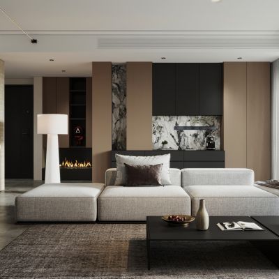 现代意式客餐厅 大平层 横厅