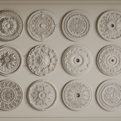 灯盘 圆形灯盘 灯盘组合3D模型