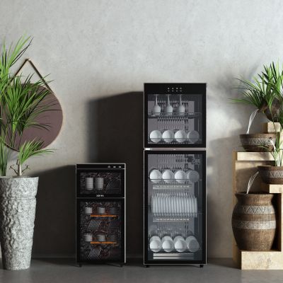 现代消毒柜 洗手台 流水