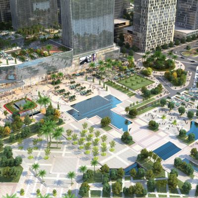 现代公建商业街景观