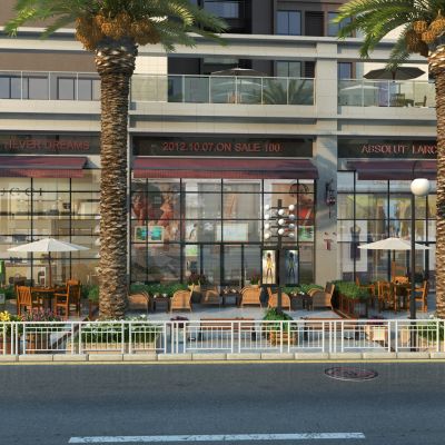  现代商业街景观