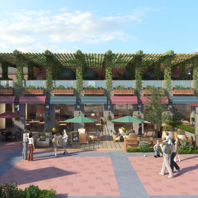  现代沿街商业街