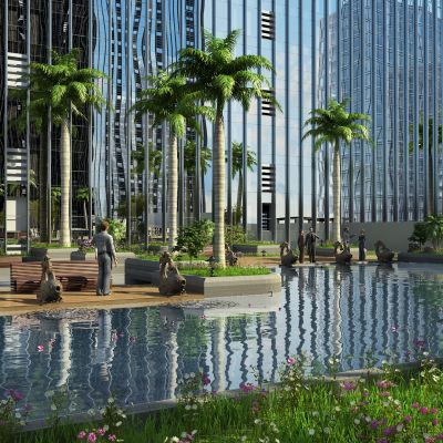 现代屋顶园林景观