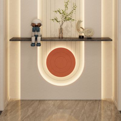 奶油 简约风 圆弧灯带 无主灯 走廊端景 玄关