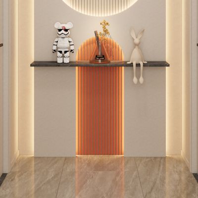 奶油 简约风 圆弧灯带 无主灯 走廊端景 玄关