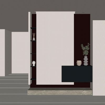 意式 中古风 奶油风 悬浮 小洞天 入户隔断 玄关