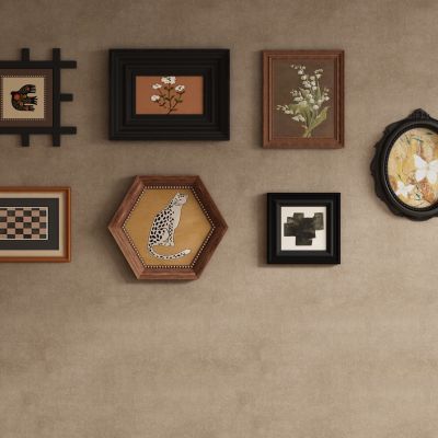 复古中古风装饰画 照片墙挂画