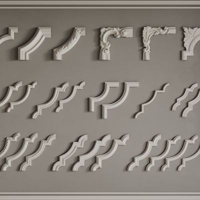 雕花线条 构件线条 石膏线