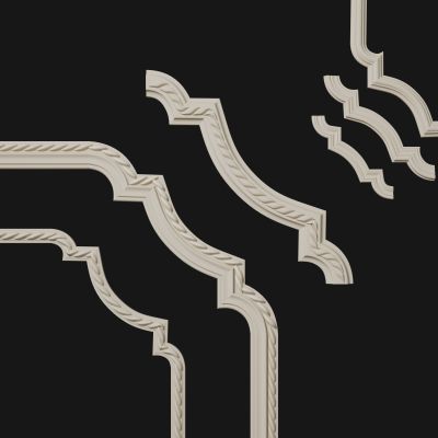 雕花线条 构件线条 石膏线