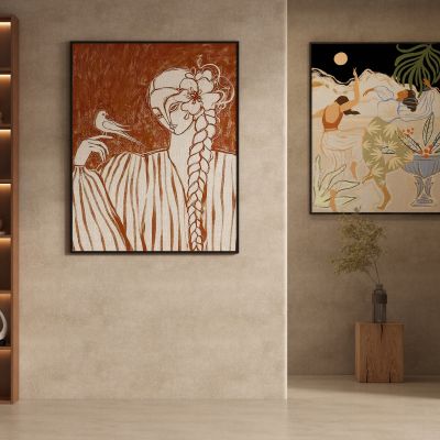 复古中古风装饰画 挂画