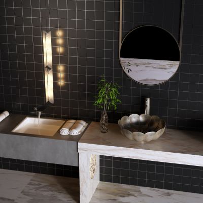 现代洗手台 洗手盆