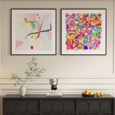 奶油风装饰画挂画