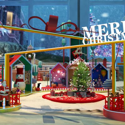  现代圣诞美陈布景