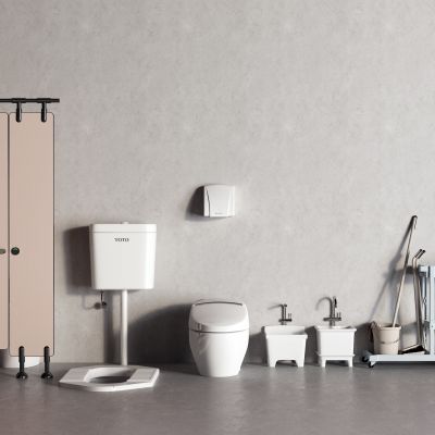 现代马桶 小便器 拖把池 厕所 干手机