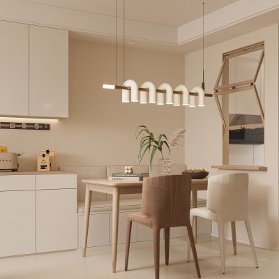 现代奶油风客餐厅