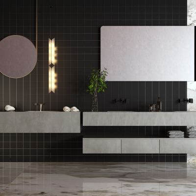 现代洗手台 洗手盆 镜子