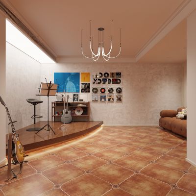 美式复古音乐室