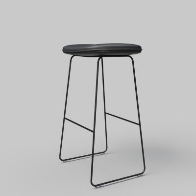 现代皮革金属吧凳