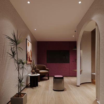 现代美容院包间3D模型