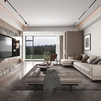 意式客餐厅 沙发茶几组合 餐桌椅组合 酒柜