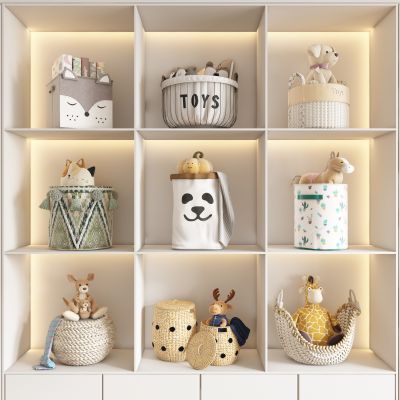 儿童收纳袋 收纳筐 毛绒玩偶