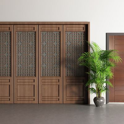 中式入户门 移门