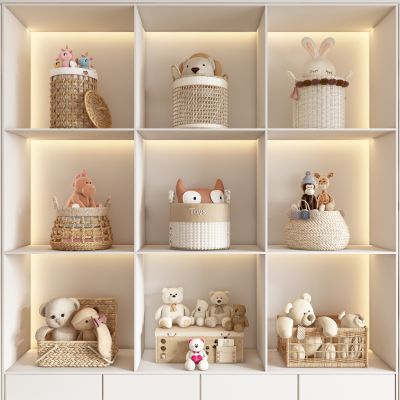 儿童收纳袋 收纳筐 毛绒玩偶