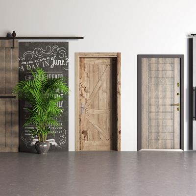 工业风入户门 实木门 谷仓门