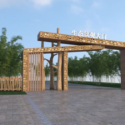 现代景区入口大门