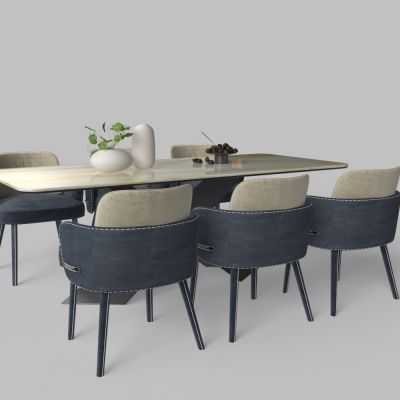 现代餐桌椅组合