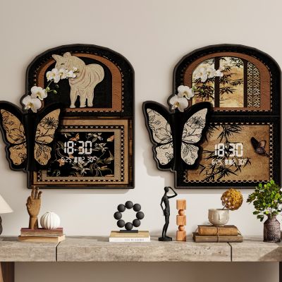 现代极简新中式侘寂中古风挂画装饰画组合