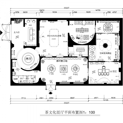 茶文化展厅平面图	
