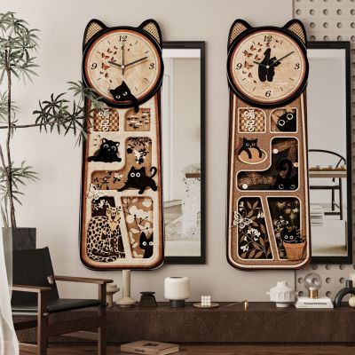 现代中古风新中式简约镜子挂画装饰画