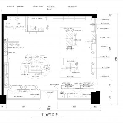 现代服装店设计施工图cad